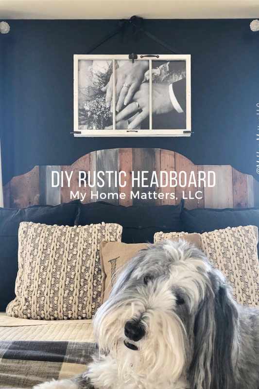 DIY Rustic Wooden Headboard