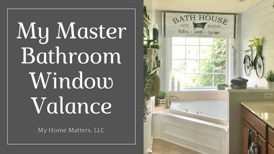 I Used a Sign as a Bathroom Window Valance!