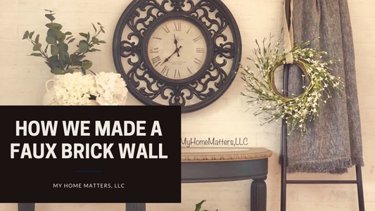 Our Faux Brick Wall Using German Schmear