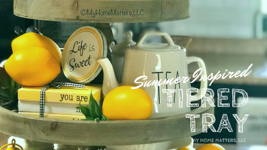 One Tiered Tray Styled Three Different Ways