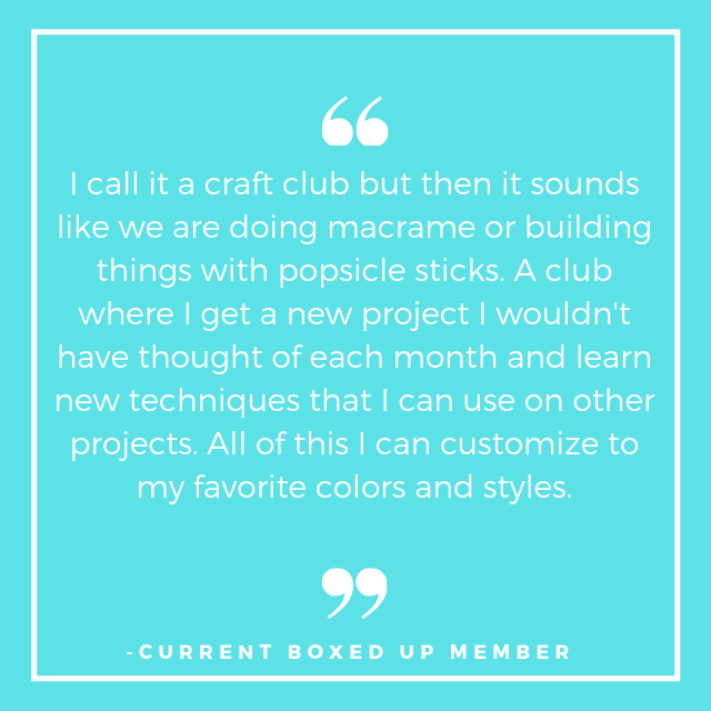 What BOXED UP Means to Our Members