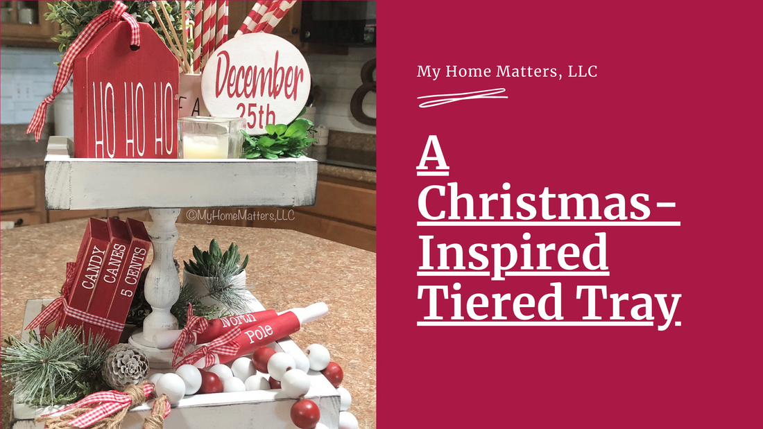 A Christmas-Inspired Tiered Tray