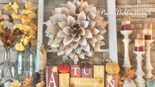 How to Make a Paper Dahlia Wreath