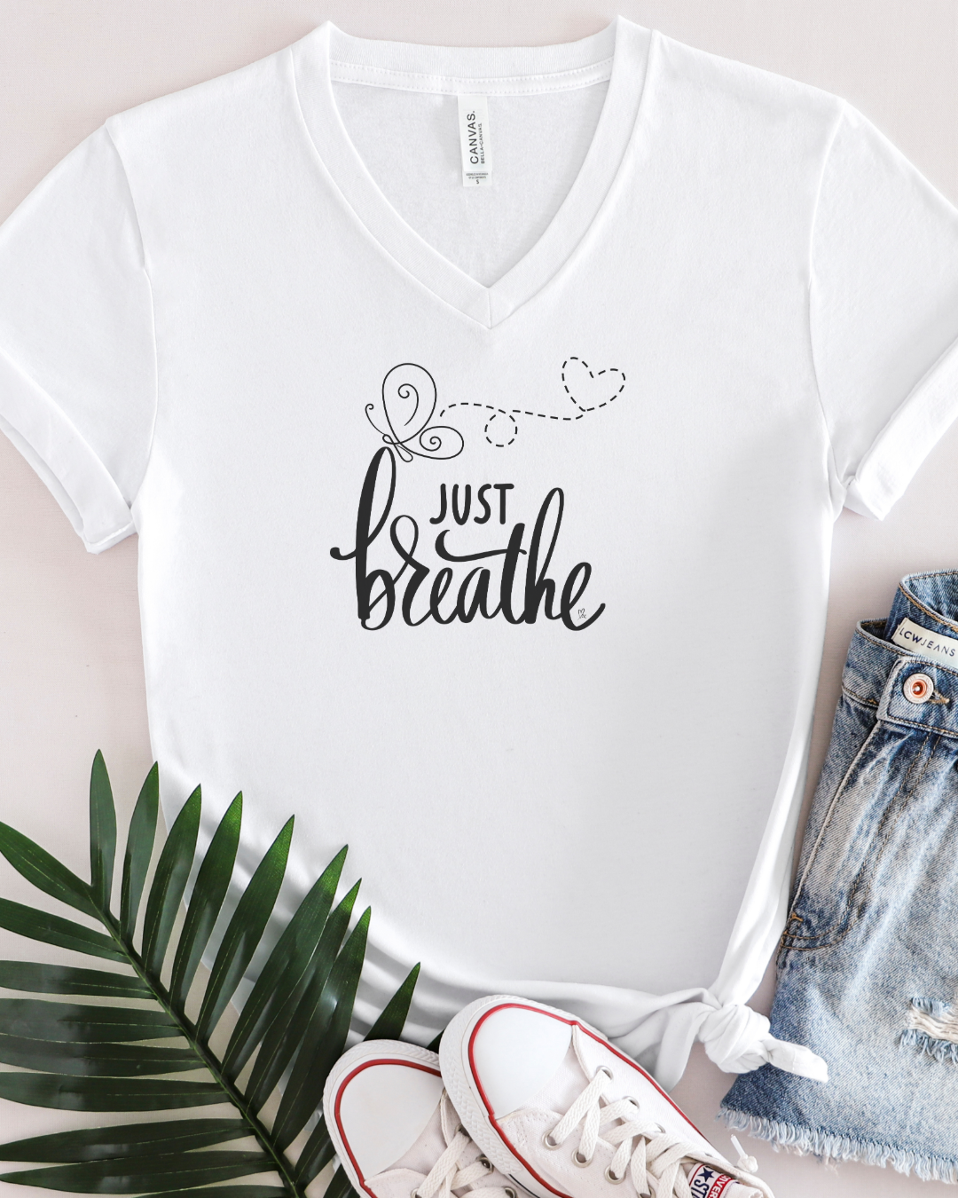 March 2024 Design - Black Font V-Neck Tee