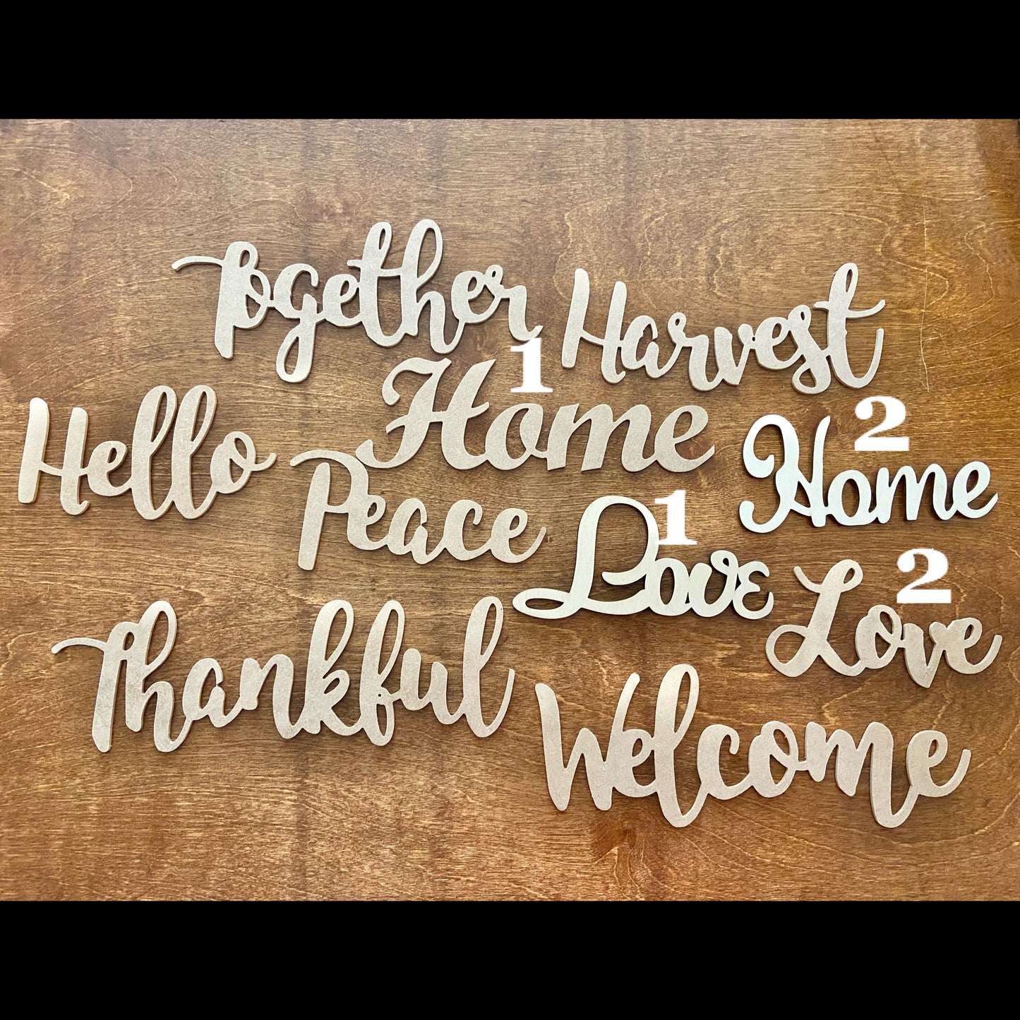 Laser Cut Words