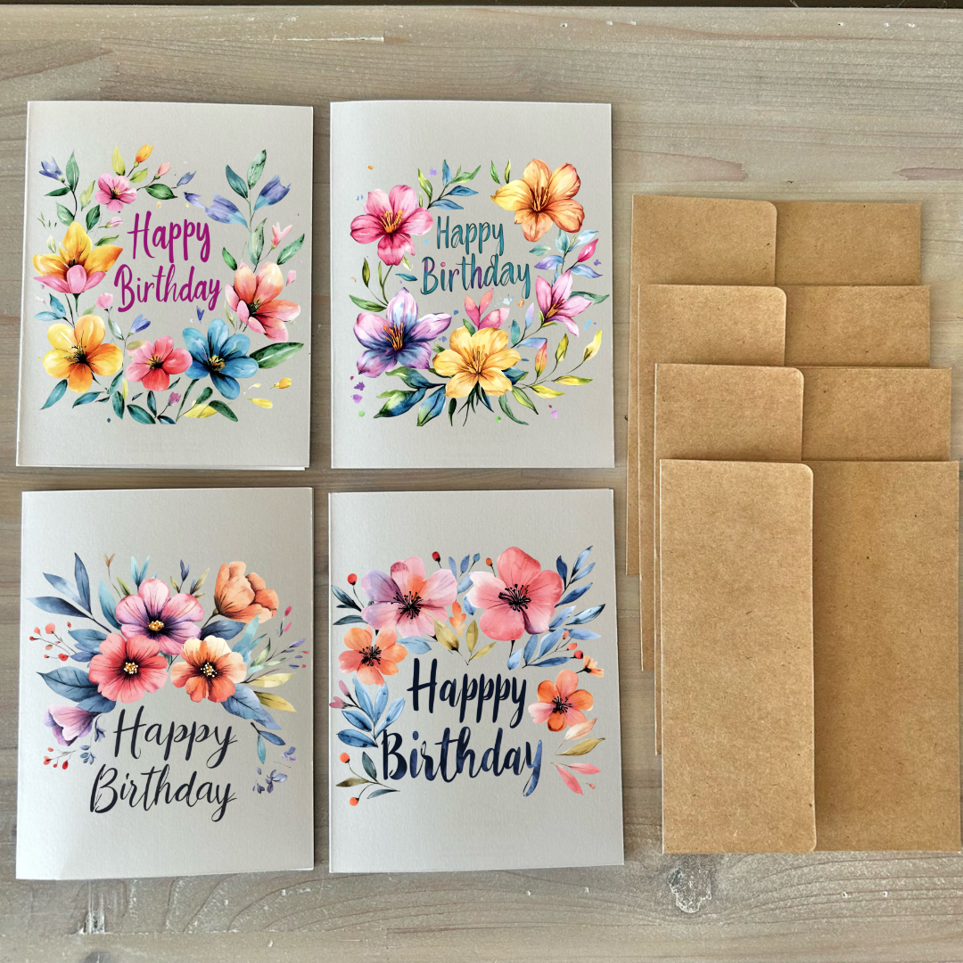 Cards | Birthday Floral (8 Pack)