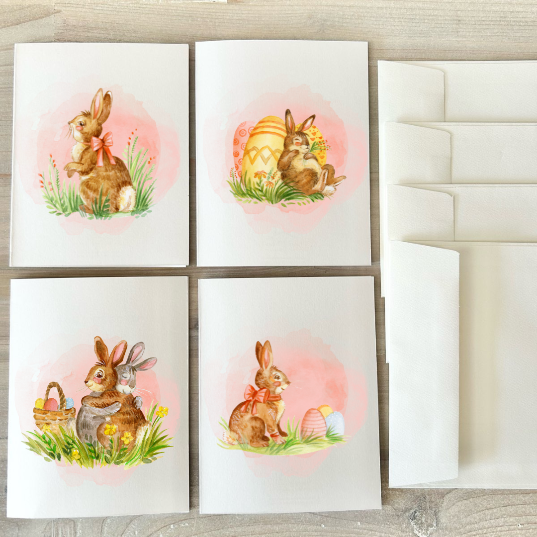 Cards | Bunnies in Multicolor (8 Pack)