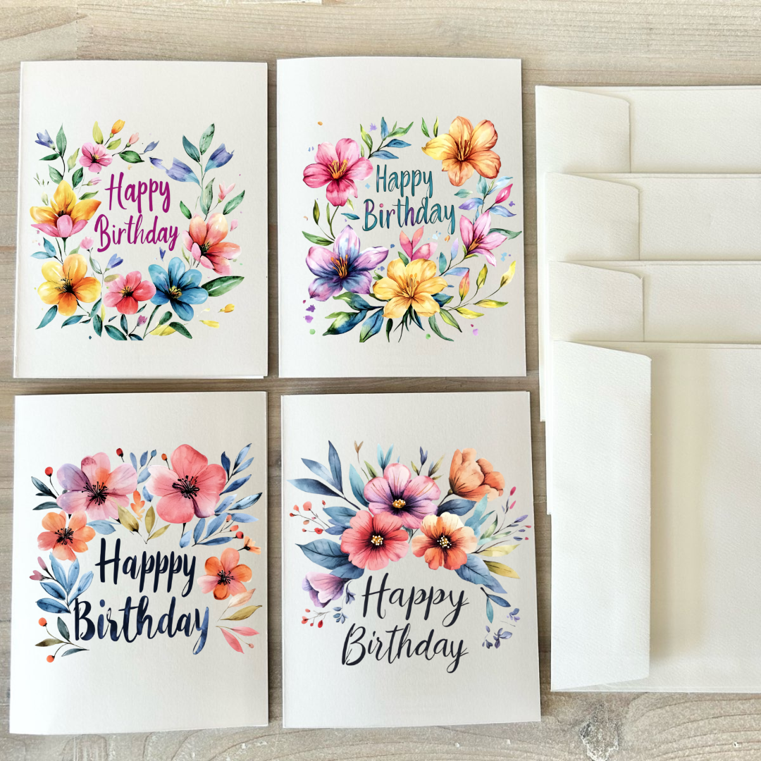 Cards | Birthday Floral (8 Pack)