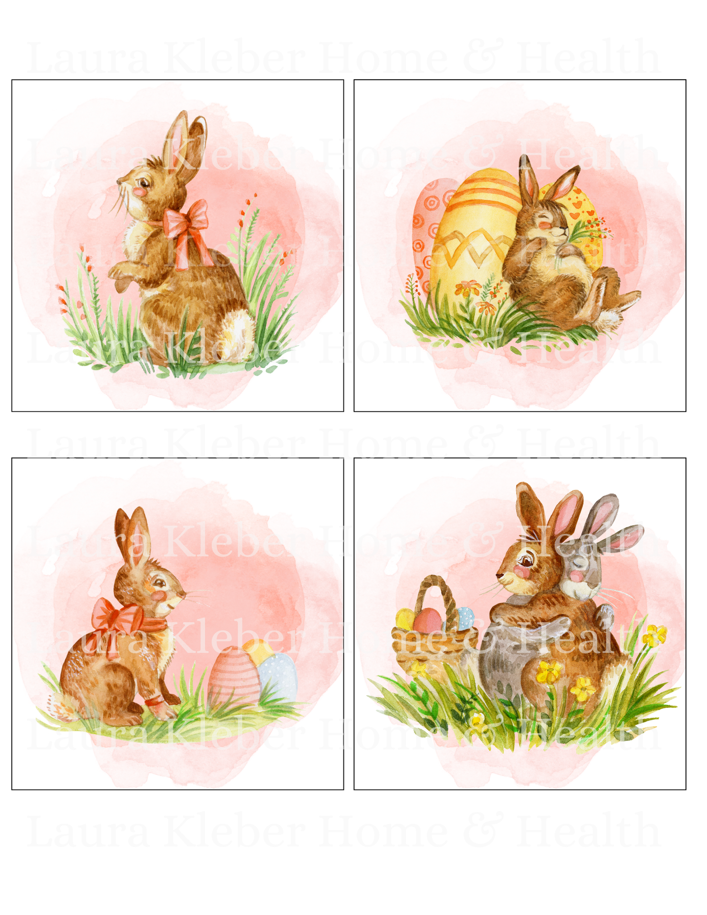 Cards | Bunnies in Multicolor (8 Pack)