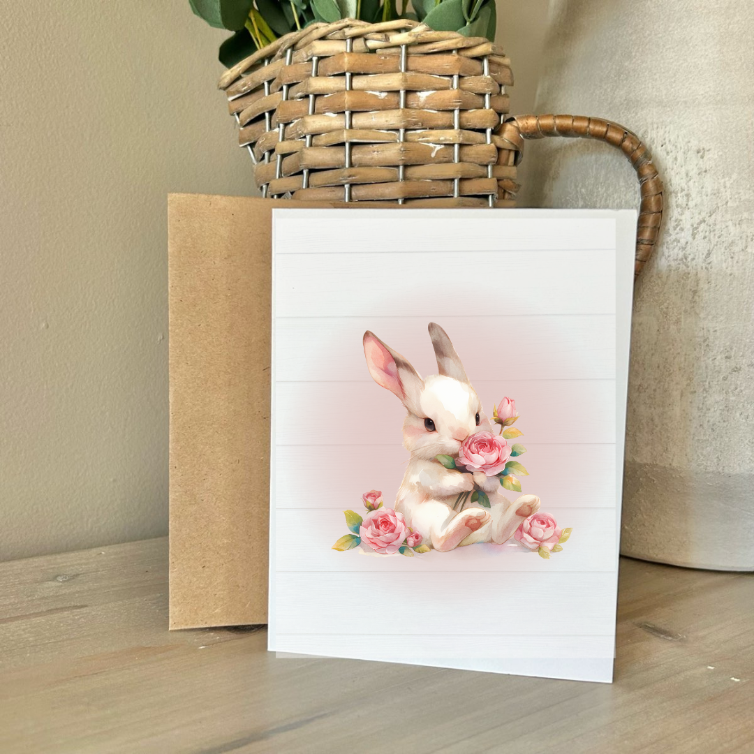 Cards | Bunnies in Pink & White (8 Pack)