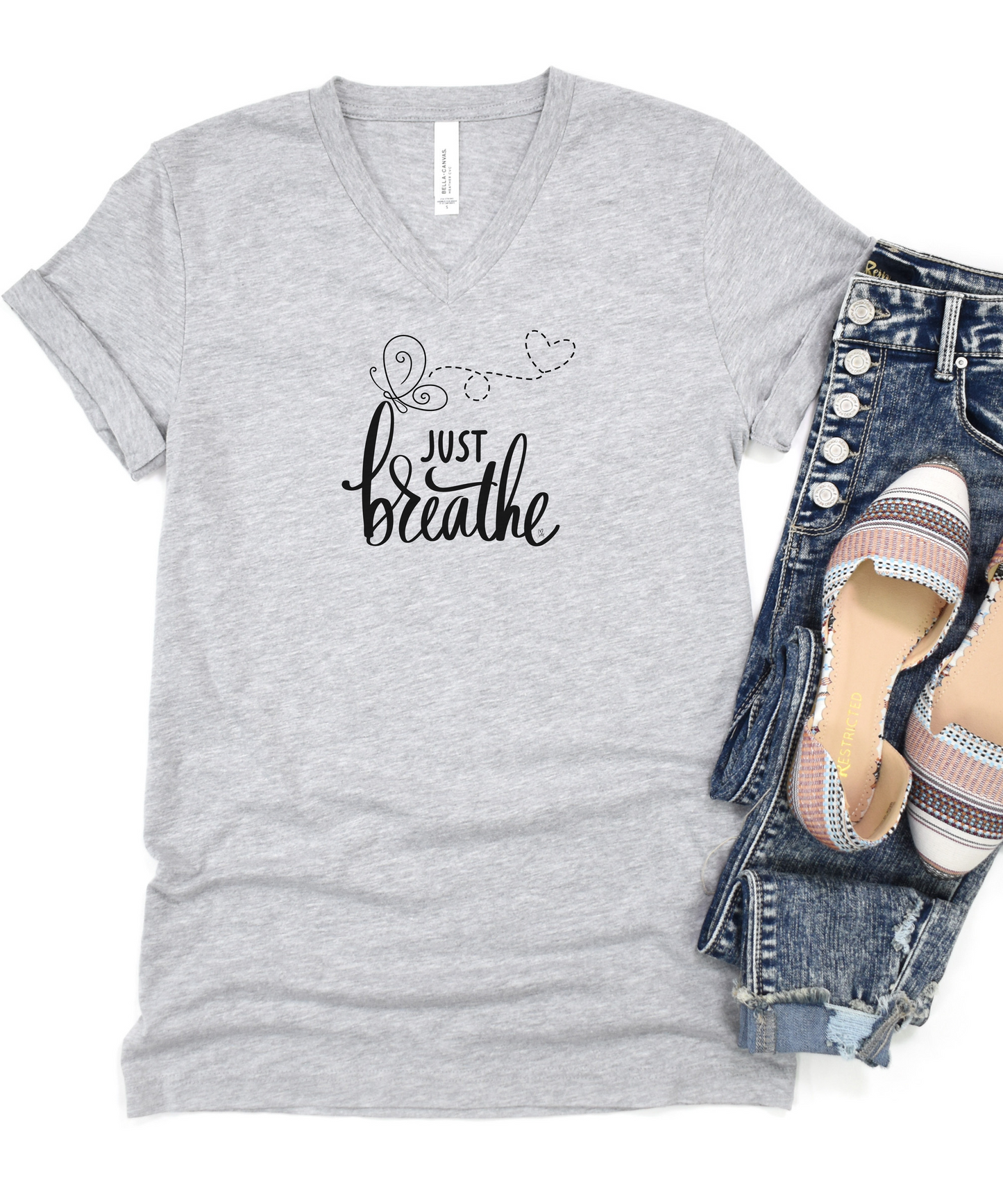 March 2024 Design - Black Font V-Neck Tee