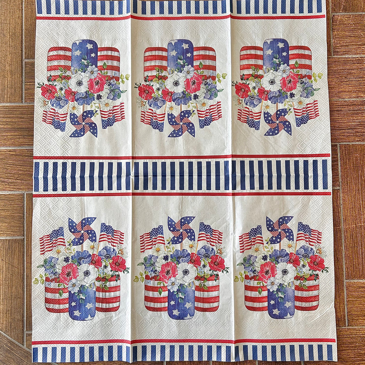Napkin | Patriotic Mason Jar Trio