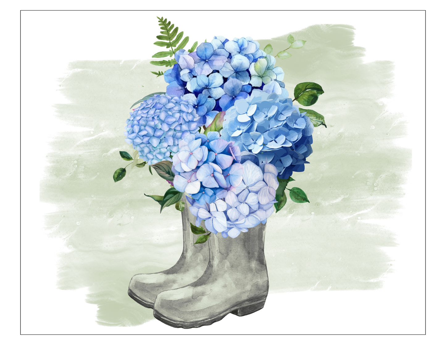 Digital DIY Decor Bundle | Blue Hydrangeas