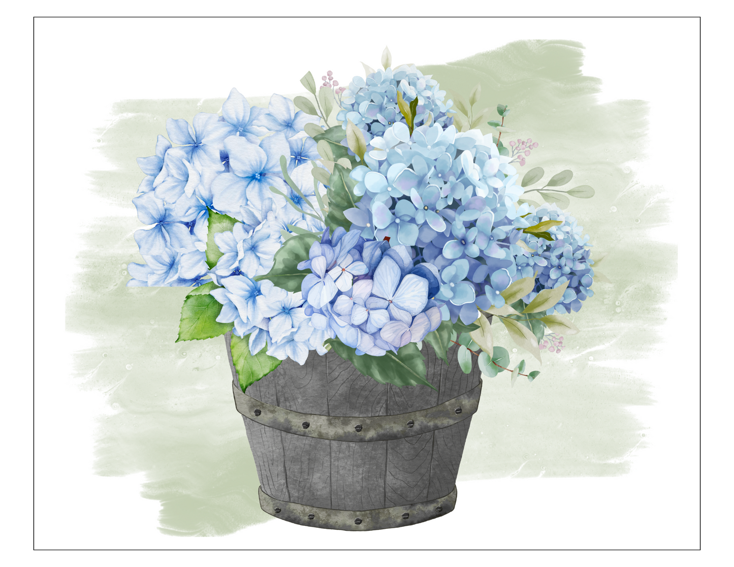 Digital DIY Decor Bundle | Blue Hydrangeas