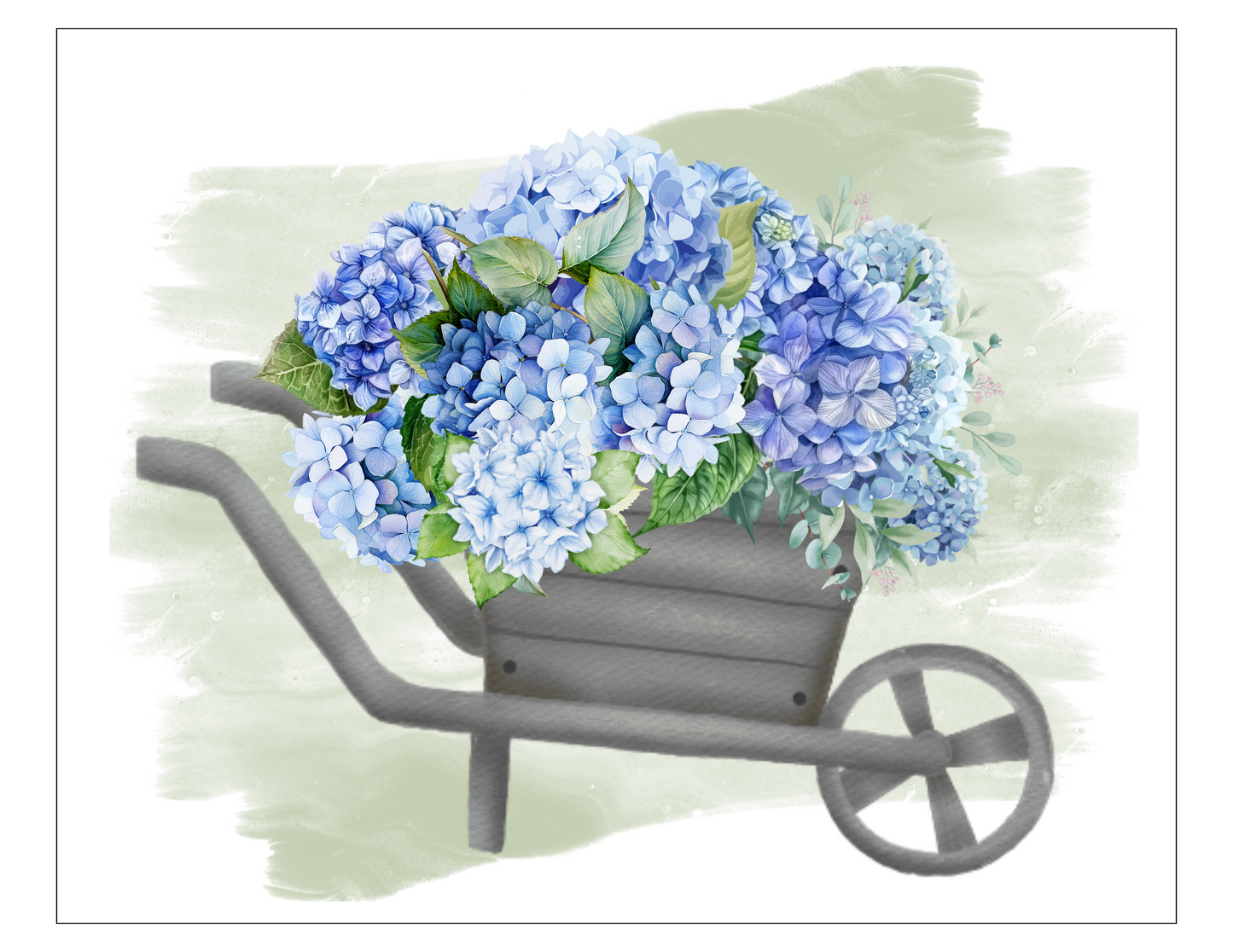 Digital DIY Decor Bundle | Blue Hydrangeas