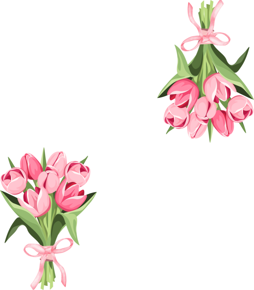 Place Cards | Pink Tulips