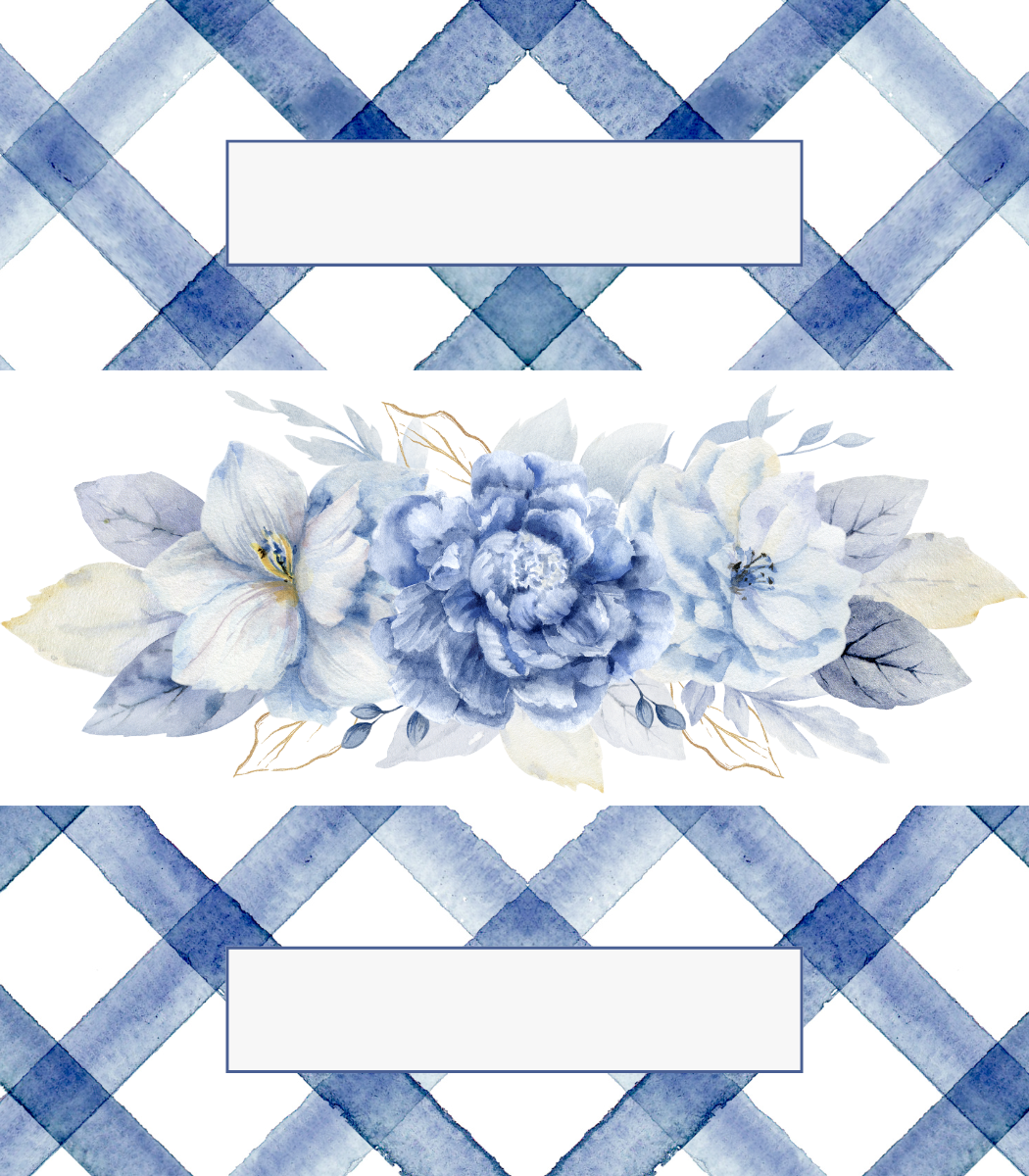 Place Cards | Blue Criss Cross