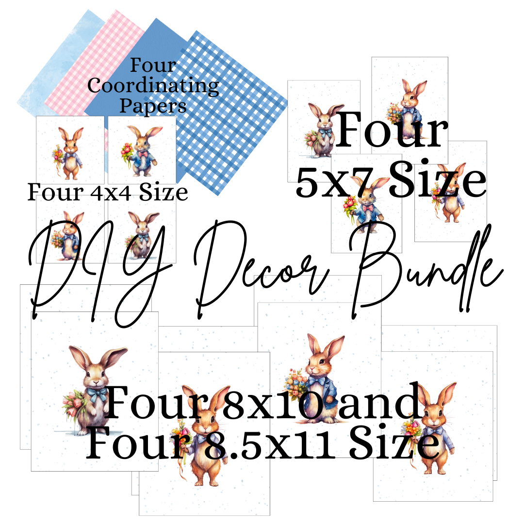 Prints | Bunnies in Blue