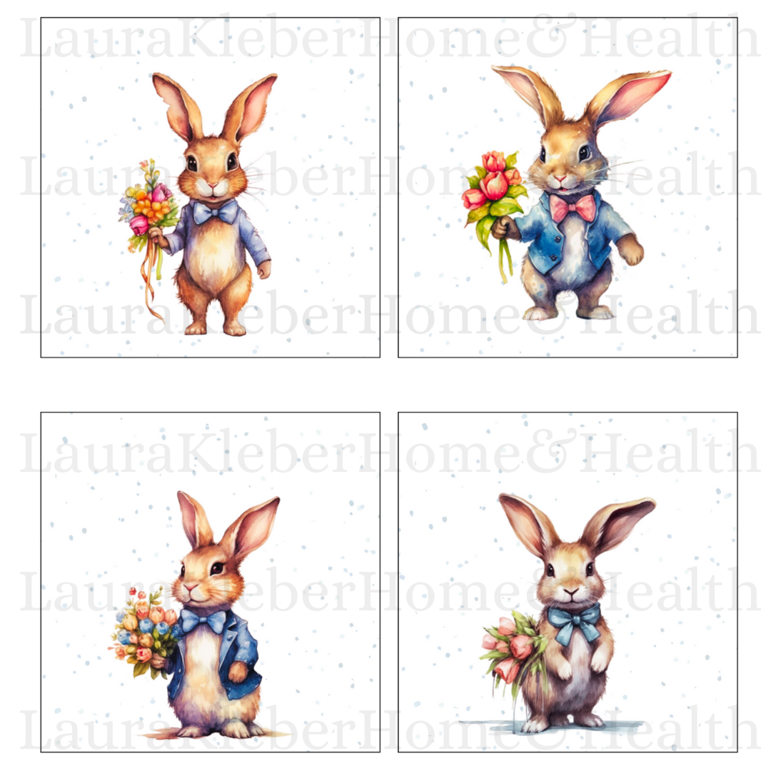 Digital DIY Decor Bundle | Bunnies in Blue