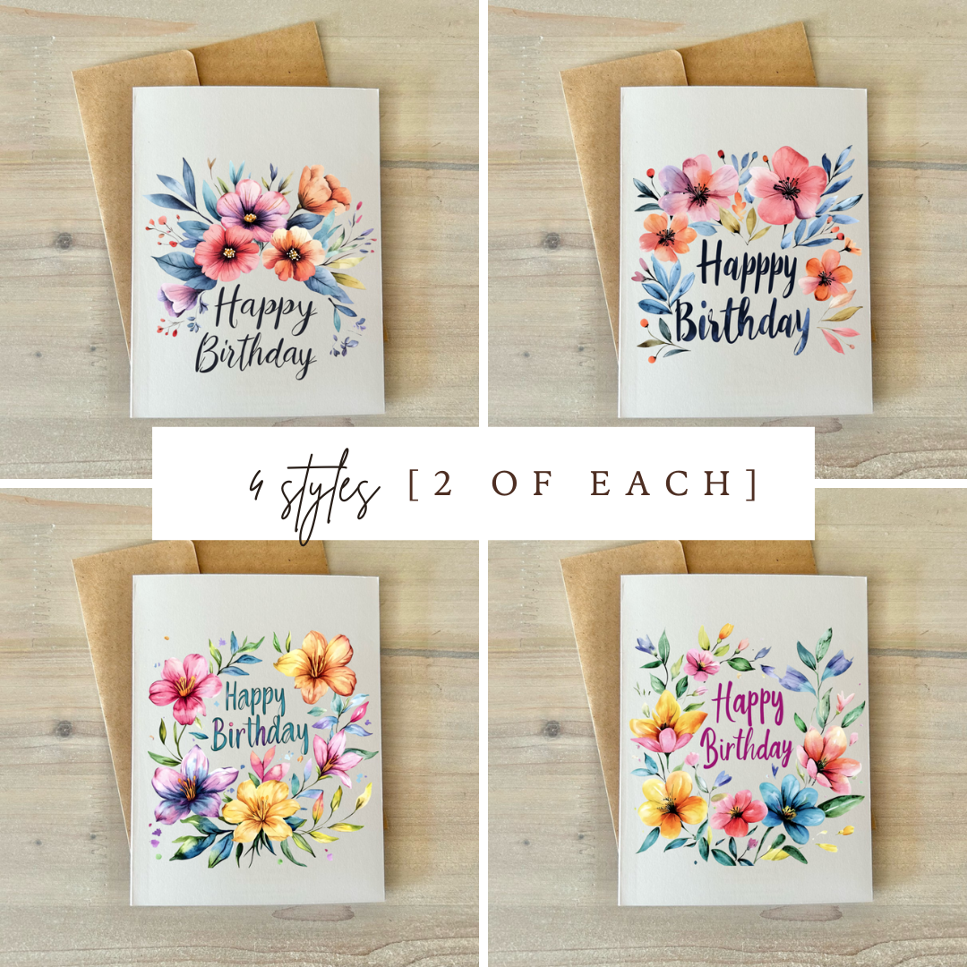 Cards | Birthday Floral (8 Pack)