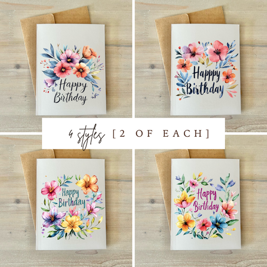 Cards | Birthday Floral (8 Pack)