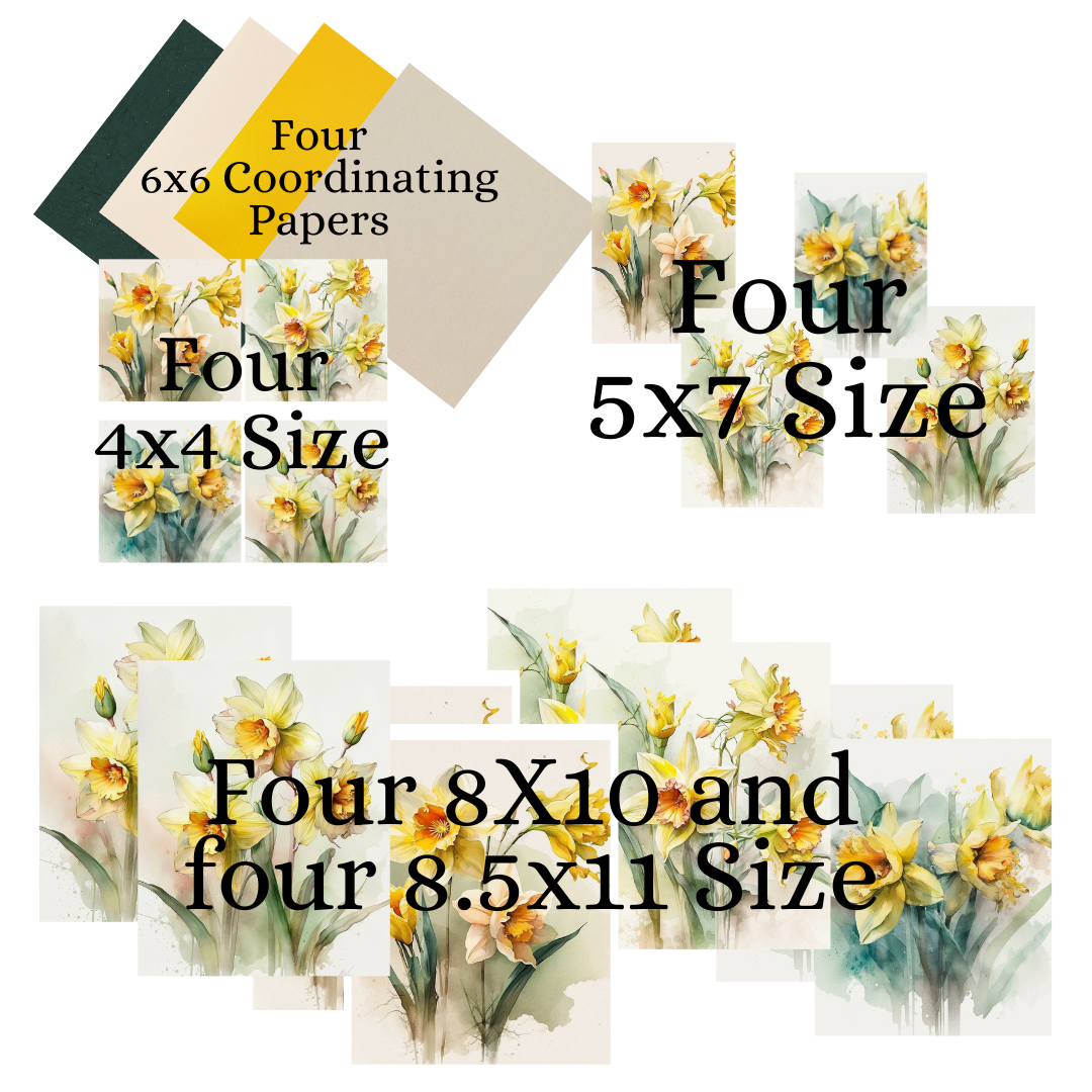 Digital DIY Decor Bundle | Daffodils
