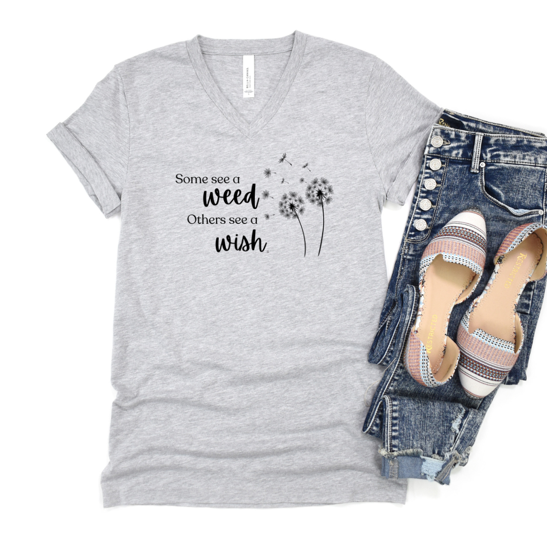February 2024 Design - Black Font V-Neck Tee