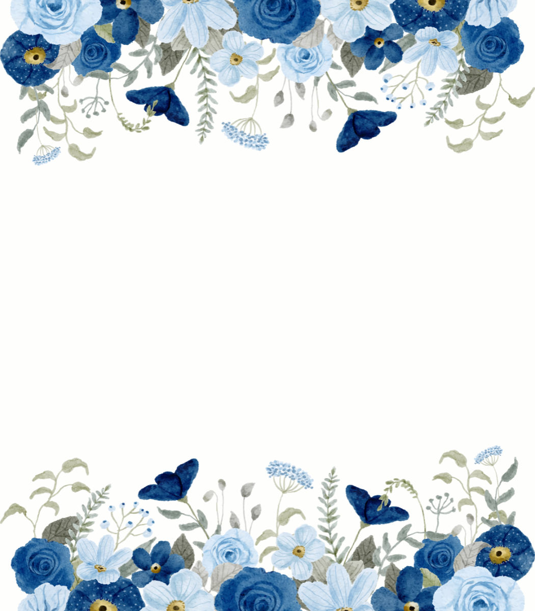 Place Cards | Dark Blue Floral