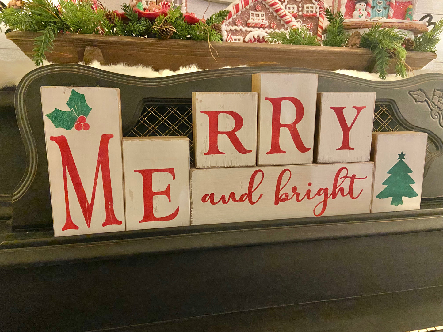 Reversible Letter Blocks - Merry + Frosty