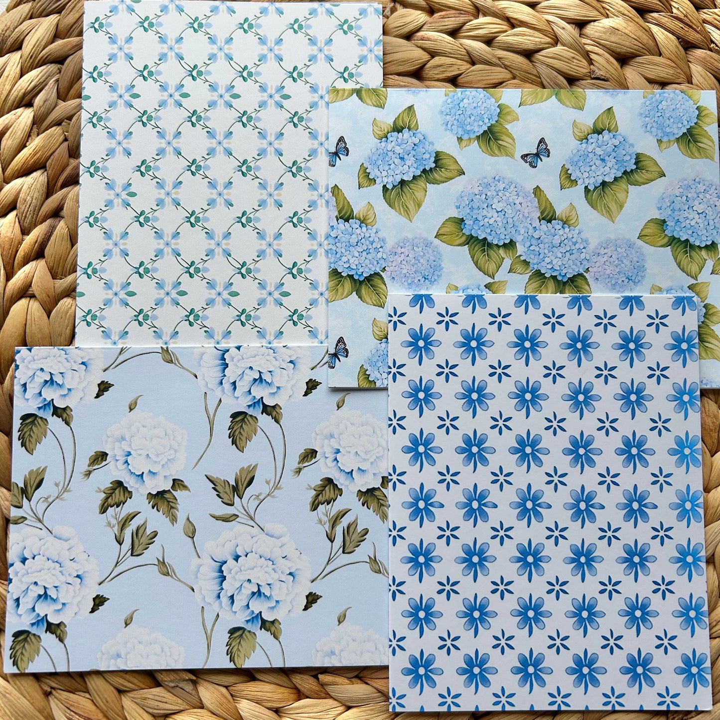 Cards | Hydrangea Patterns (8 Pack)