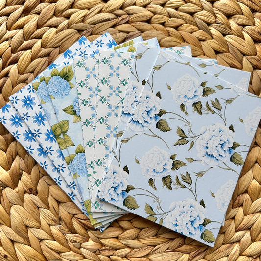 Cards | Hydrangea Patterns (8 Pack)