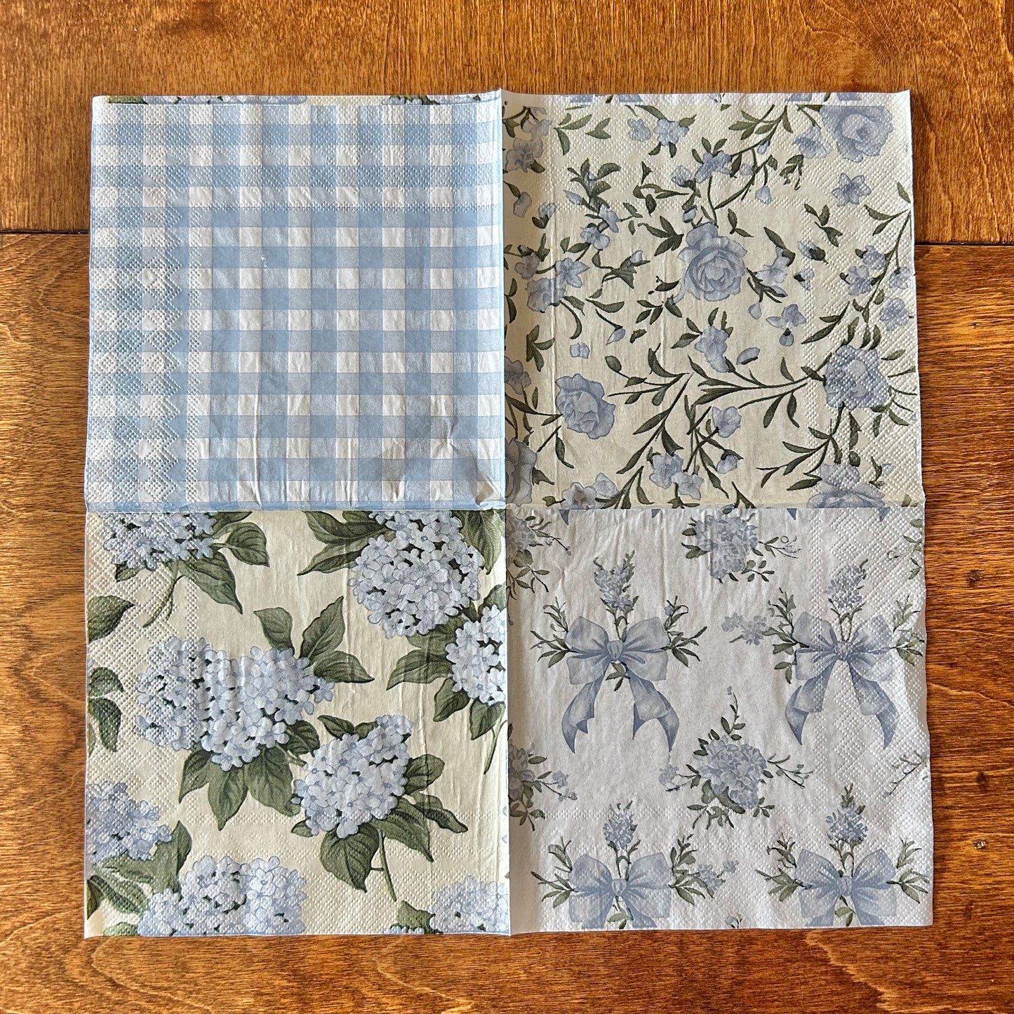 Napkin | Coordinating Blues Quad Print
