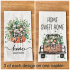 Napkin | Dual Print Home Sweet Home Black Gingham