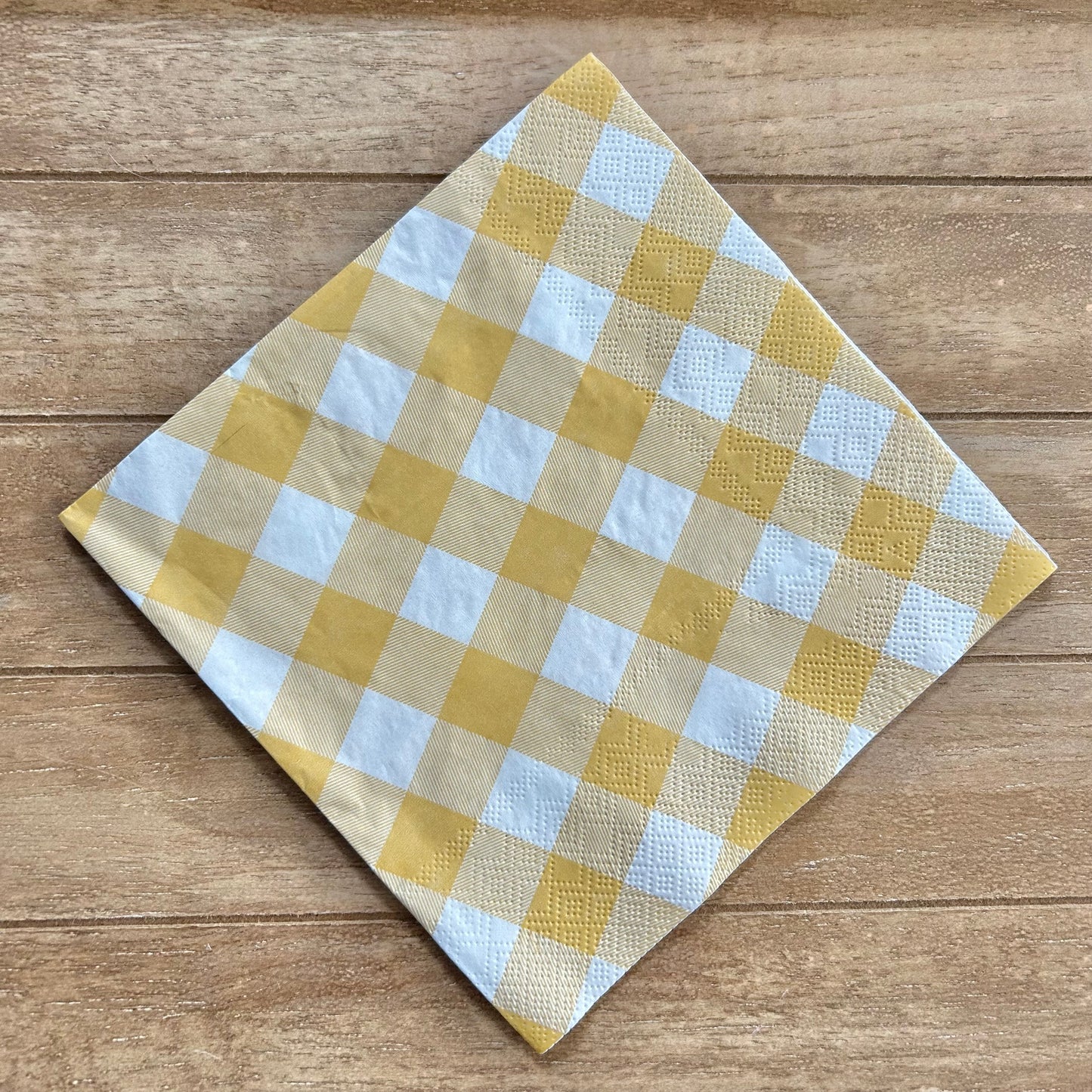 Napkin | Yellow and White Large Check