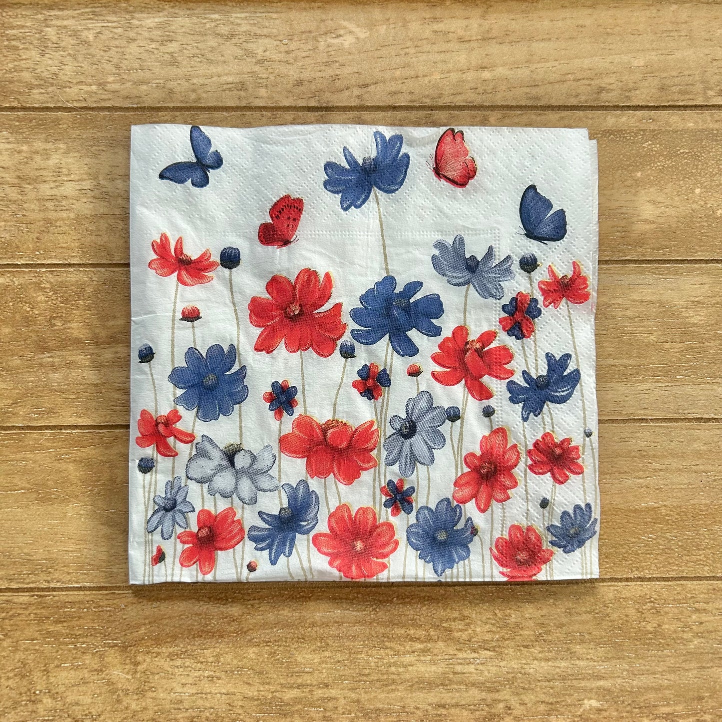 Napkin | Red, White & Blue Floral