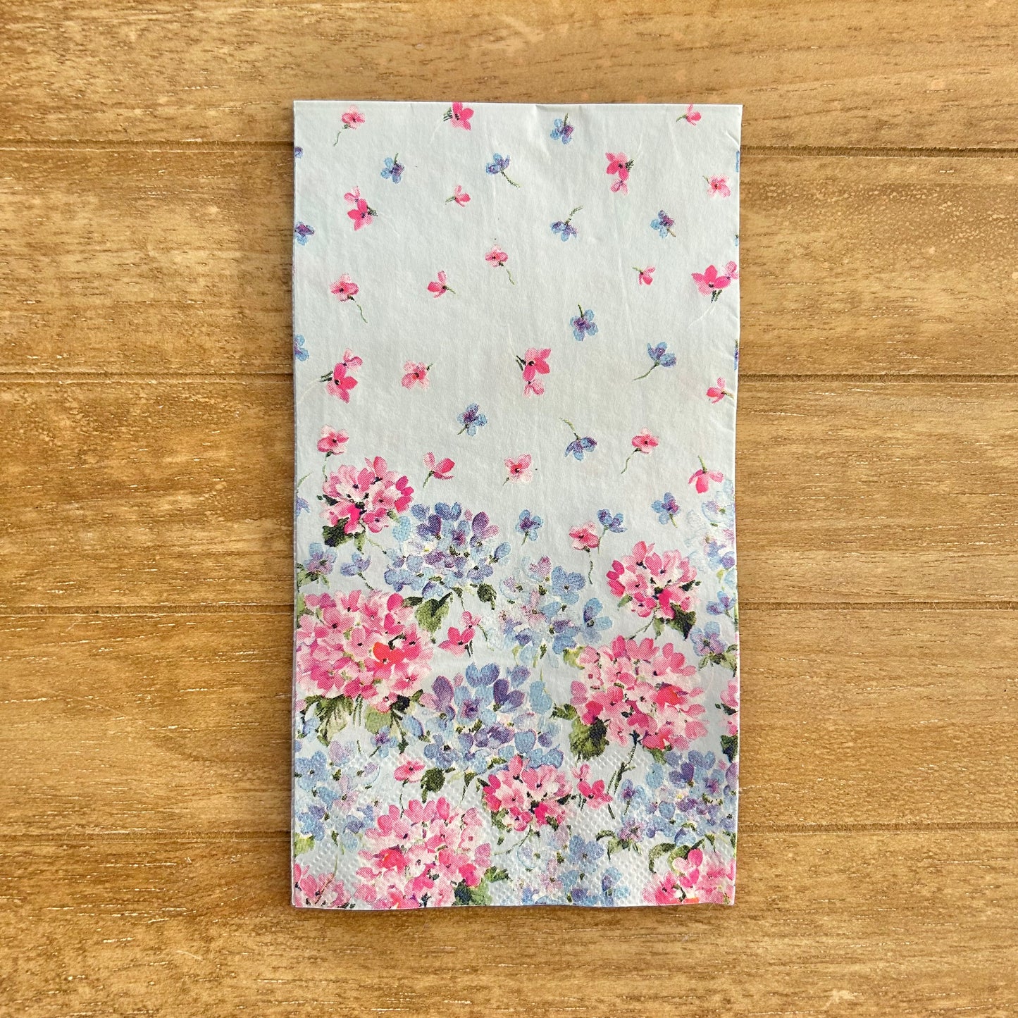 Napkin | Pink & Blue Hydrangeas
