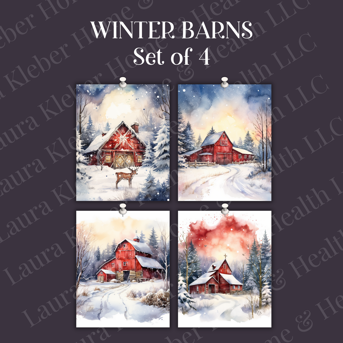 Prints | Winter Barns