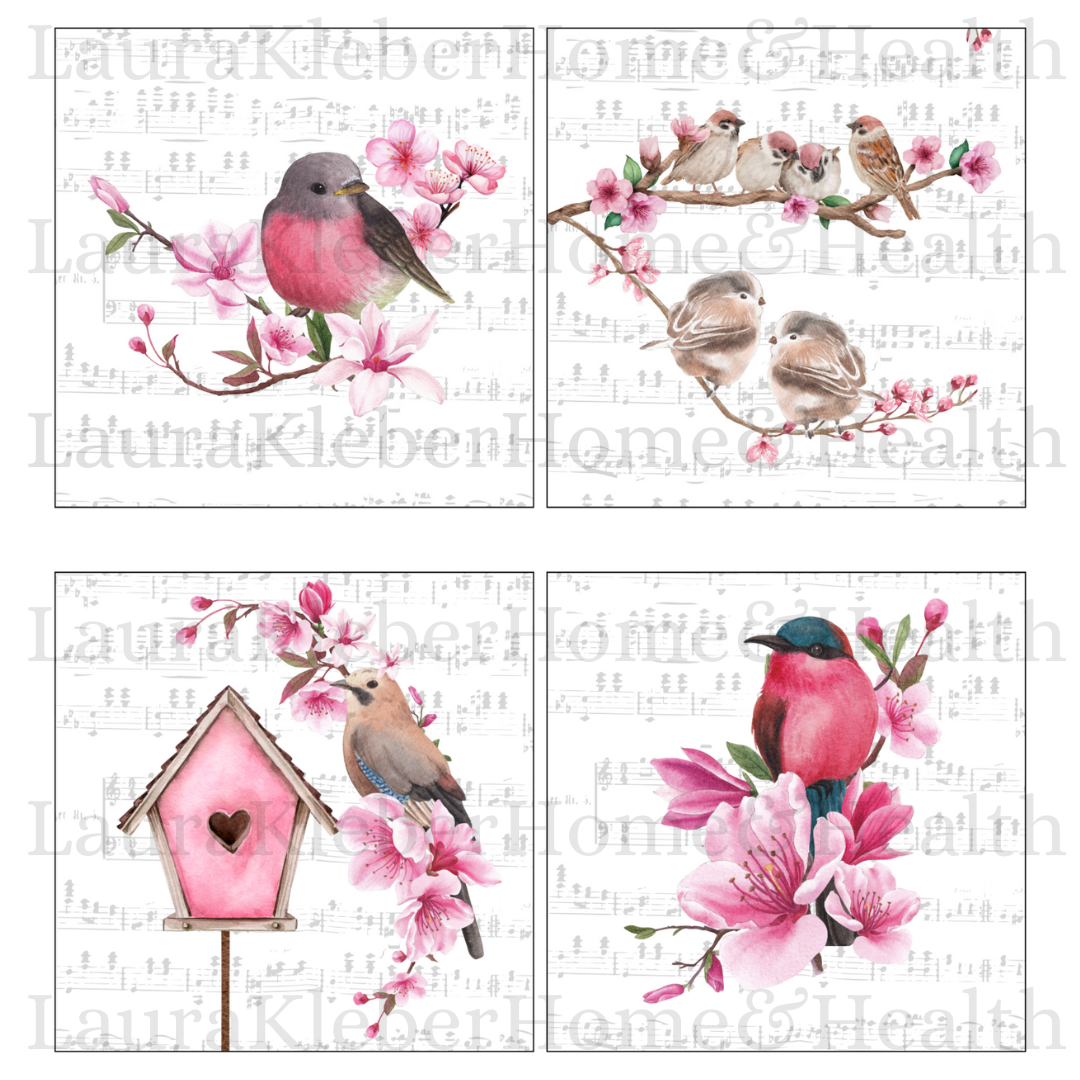 Digital DIY Decor Bundle | Pink Birds