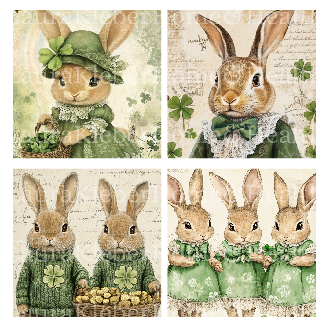 Digital DIY Decor Bundle | Shamrock Bunnies