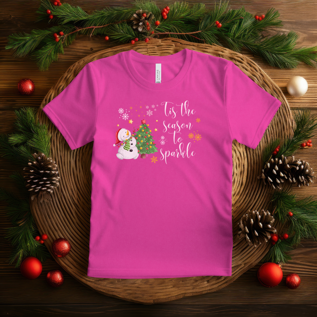 Snowman Sparkle - Unisex Jersey Short Sleeve Tee