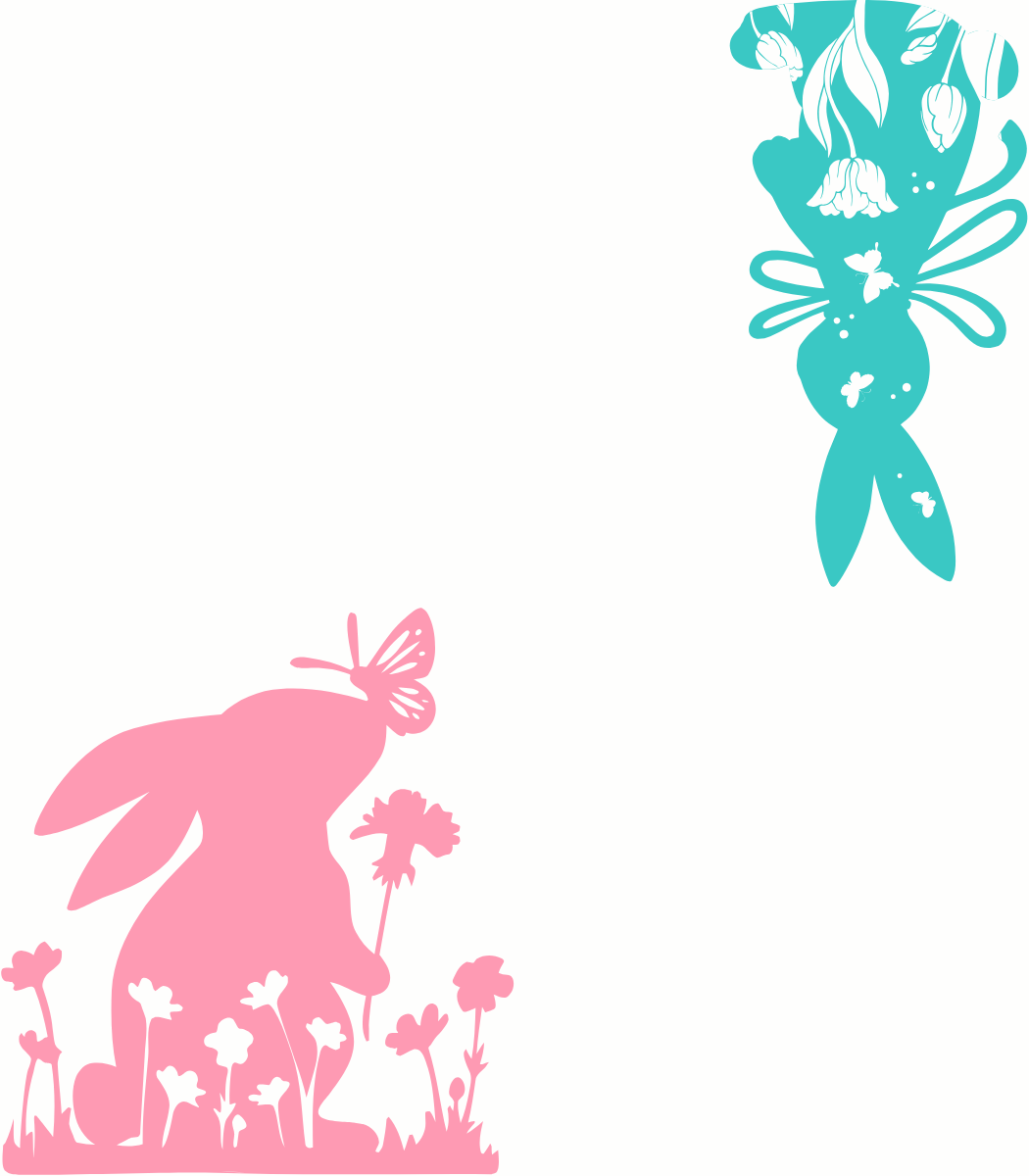 Place Cards | Bunnies in Pink and Blue