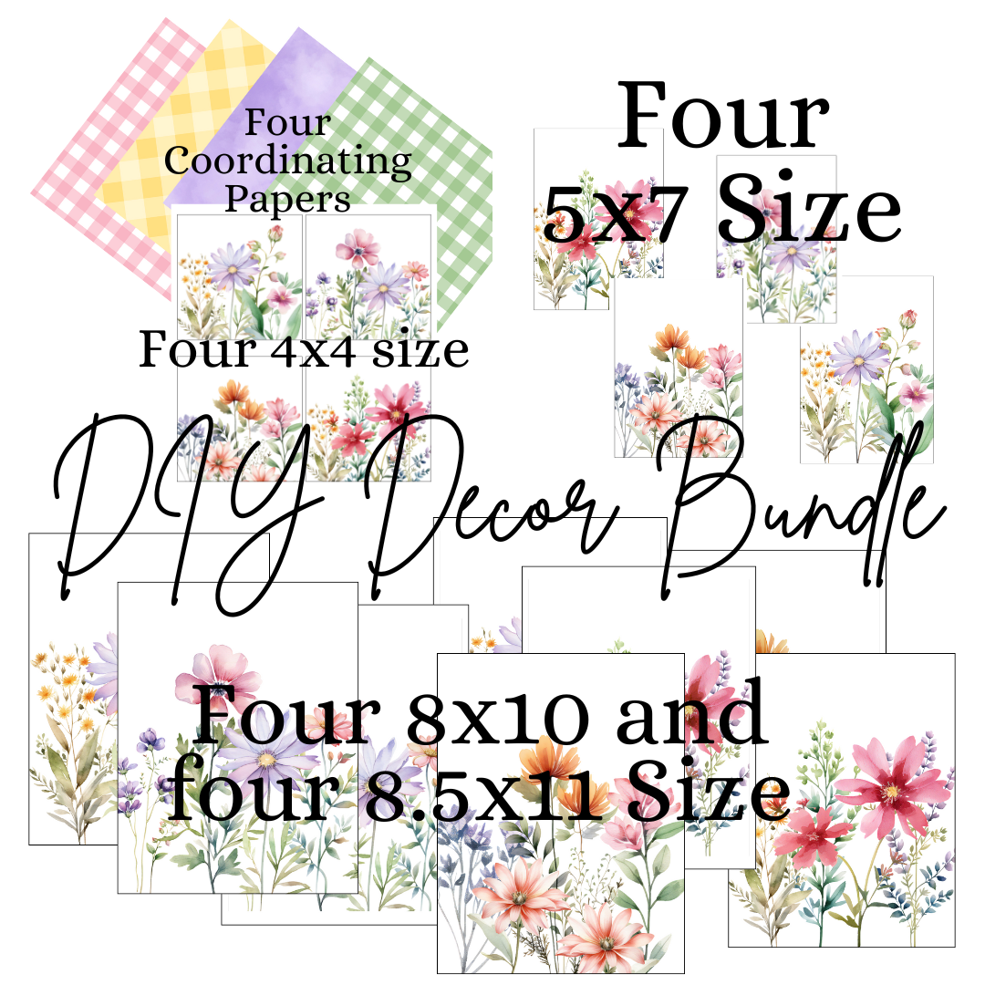 Digital DIY Decor Bundle | Wildflower Blooms