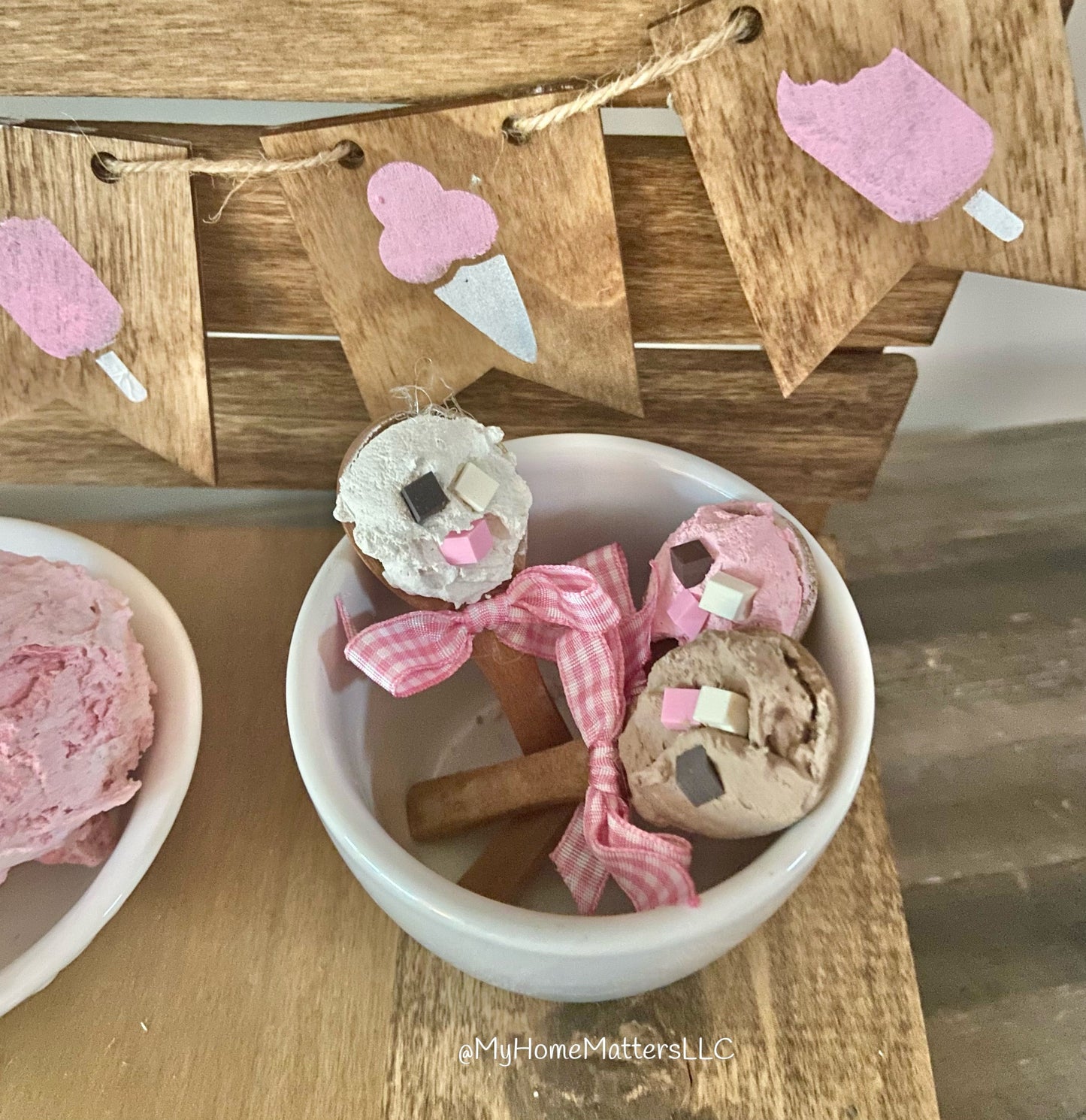 Mini Wooden Ice Cream Spoon Trio