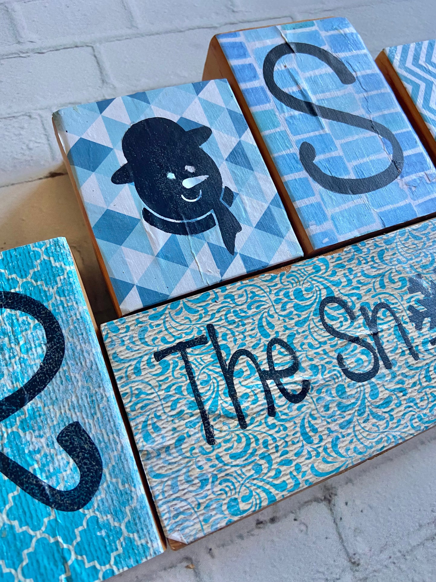 Reversible Letter Blocks - Be Mine + Frosty