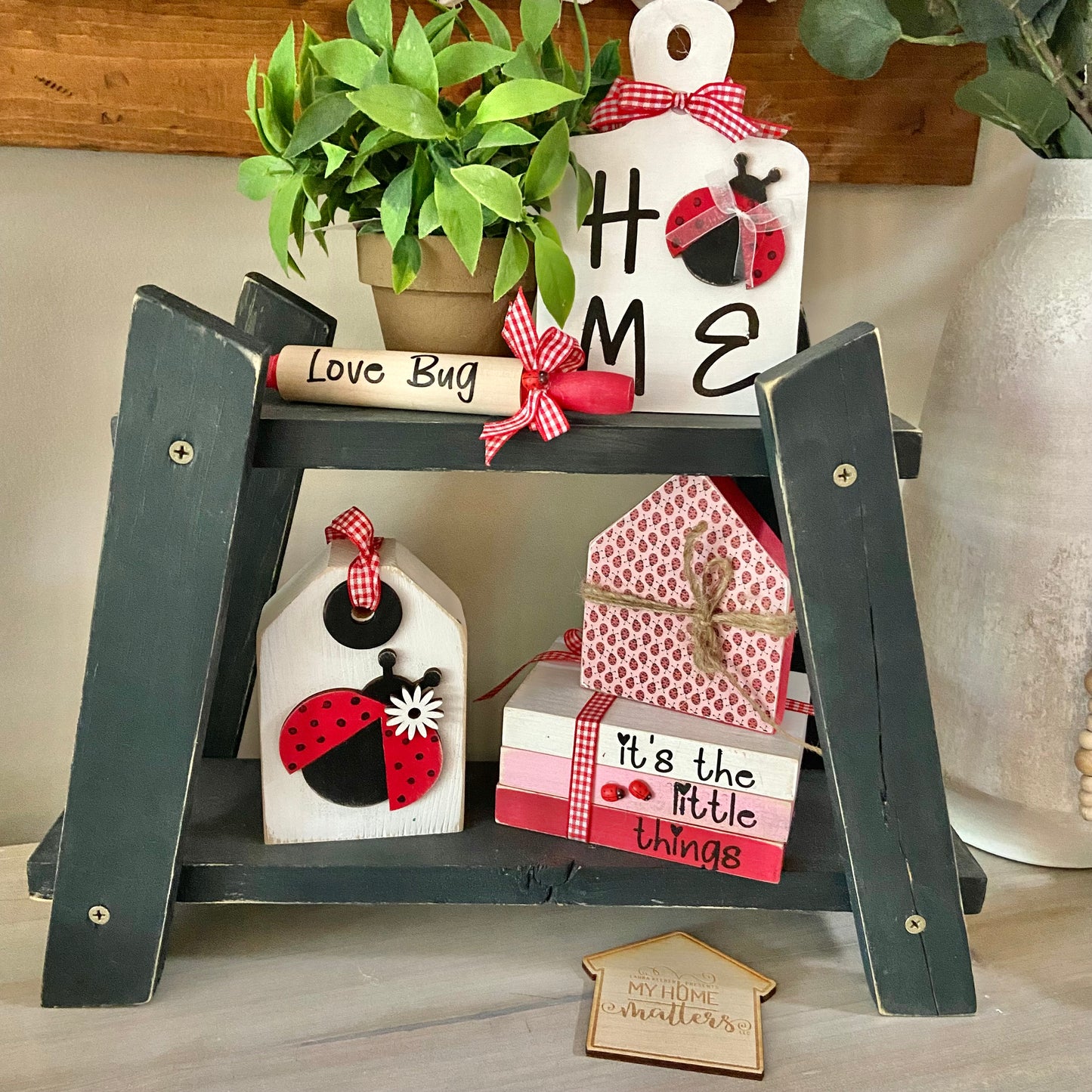 Tiered Tray Set | Ladybug/Strawberry (Two Sided)