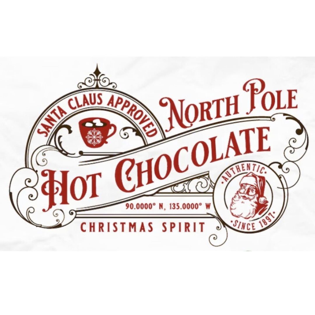 Red Framed Hot Cocoa or Candy Cane Sign