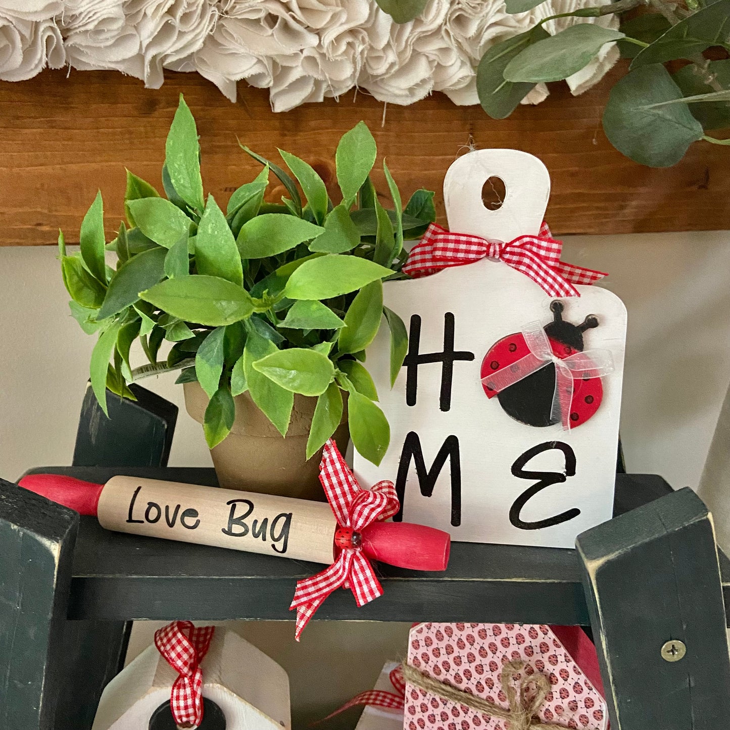 Tiered Tray Set | Ladybug/Strawberry (Two Sided)