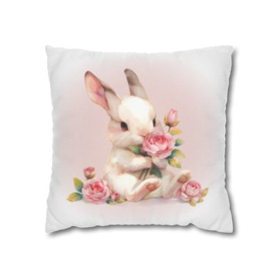 Pillow Covers | Pink & White Bunnies