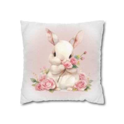 Pillow Covers | Pink & White Bunnies