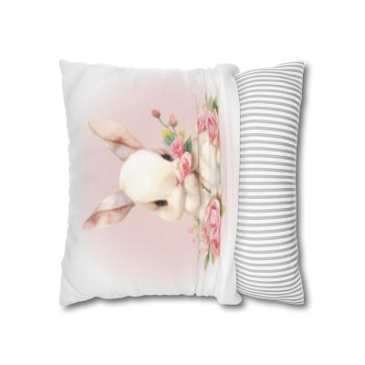 Pillow Covers | Pink & White Bunnies